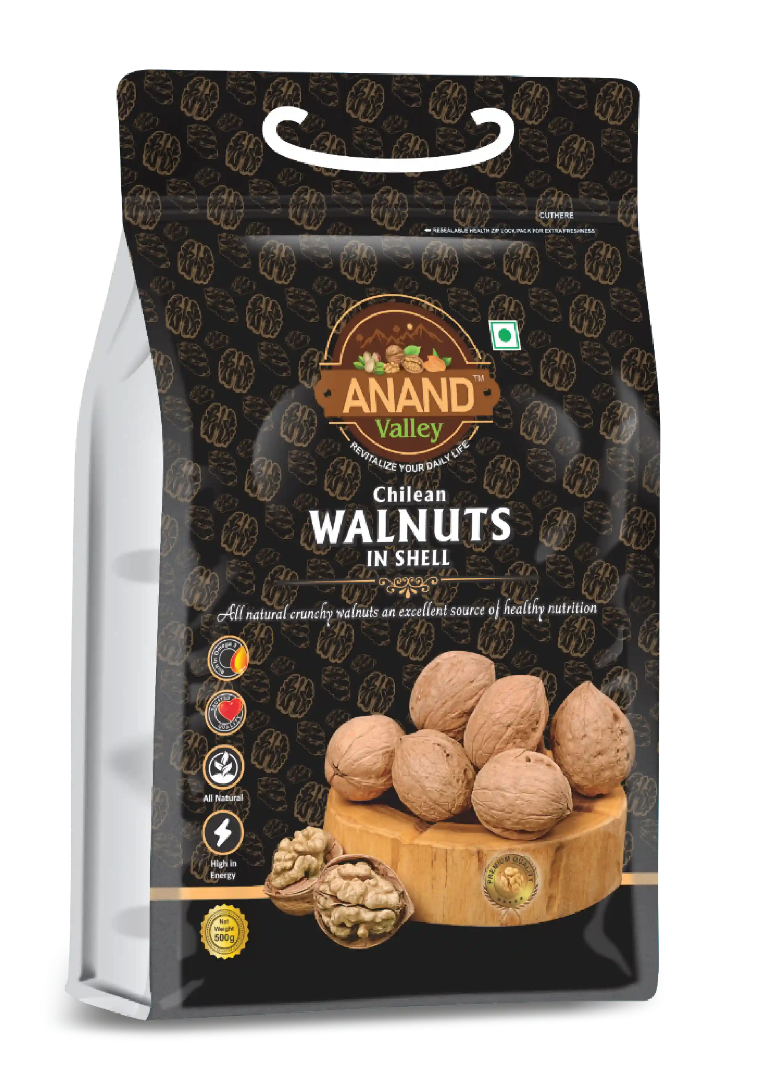 Anand Valley Chilean Walnuts in Shell - 500g