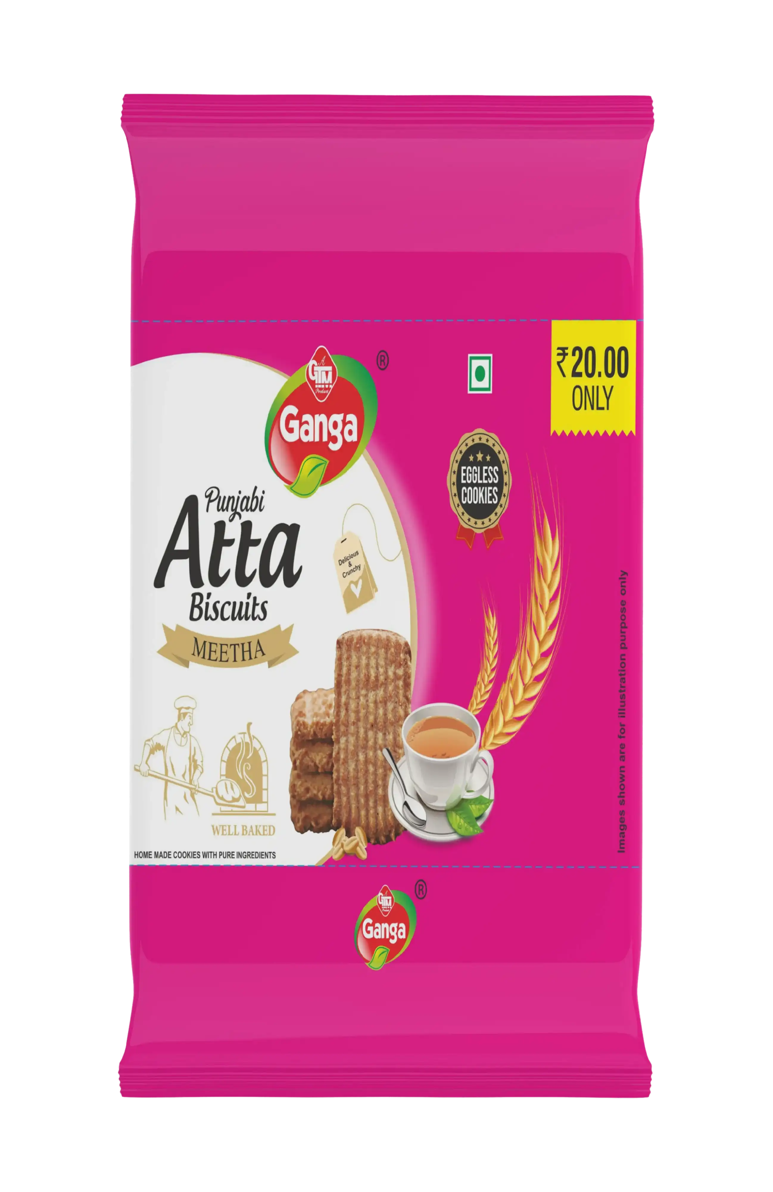 Ganga Punjabi Atta Biscuits - Meetha